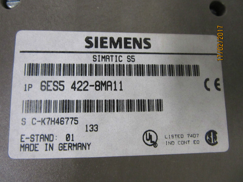 Siemens Simatic S5 6ES5 422-8MA11 E-Stand: 01 -used-