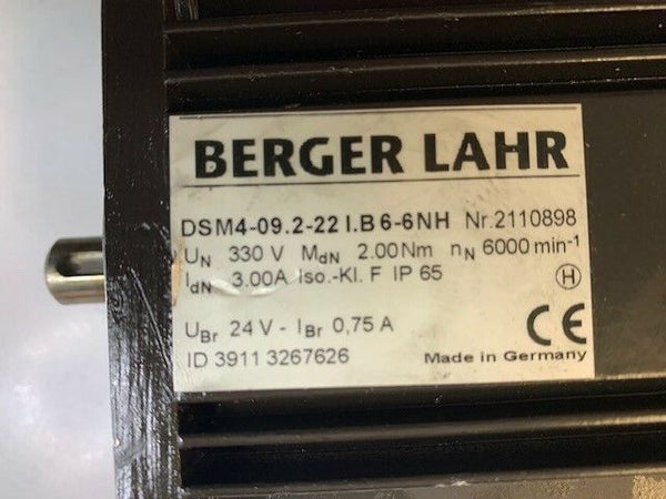 BERGER LAHR SERVOMOTOR DSM4-09.2-22 I.B 6-6NH Nr.2110898