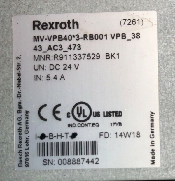 Rexroth MV-VPB40*3-RB001VPB_3843_AC3_473 R911337529 BK1