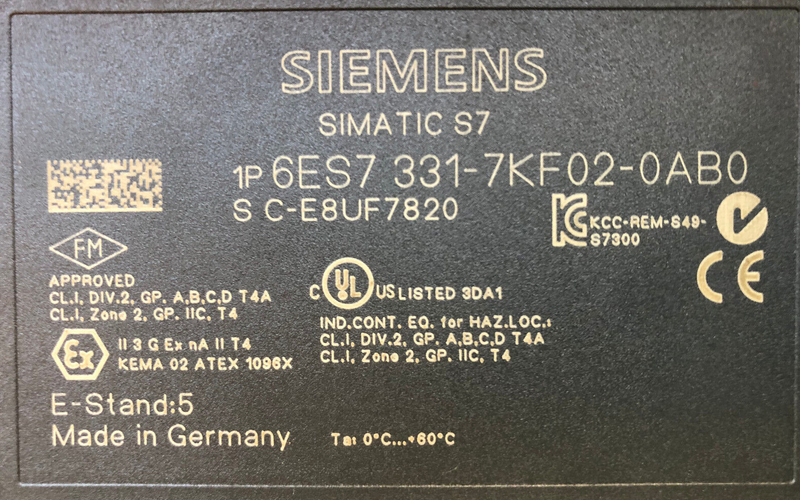Siemens 6ES7 331-7KF02-0AB0 E: 5