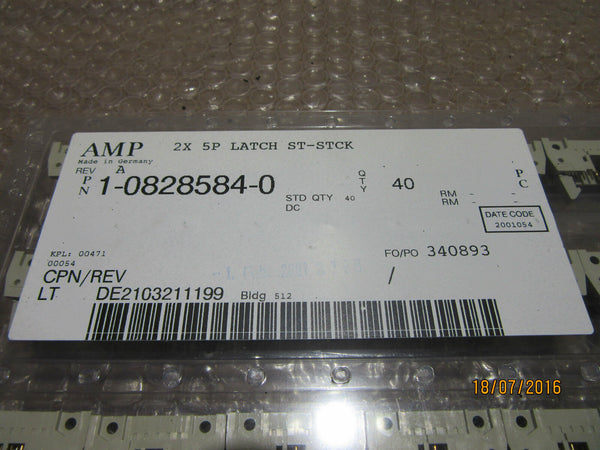 UNUSED | AMP 2X 5P LATCH ST-STCK | Quantity: 40