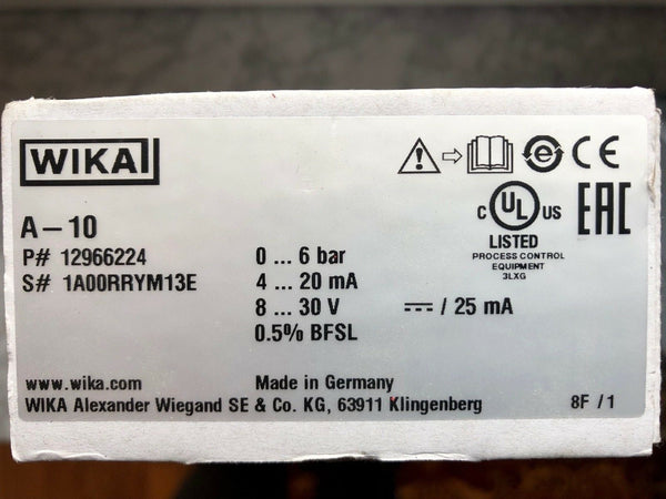 WIKA A-10 14152635 Druckmessumformer 0-10 bar