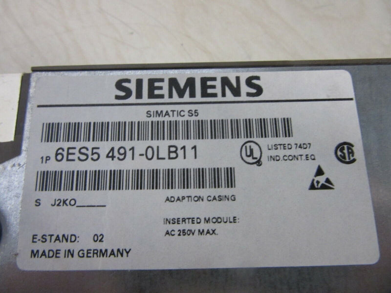 Siemens Simatic S5 6ES5 491-0LB11 E: 02 6ES5524-3UA15