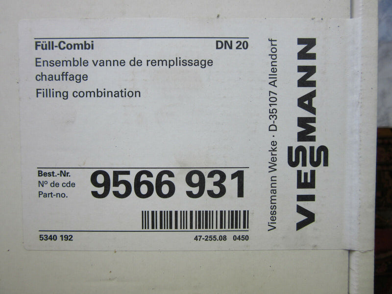 Viessmann Füll-Combi mit Systemtrenner Typ BA 9566931 (OVP)