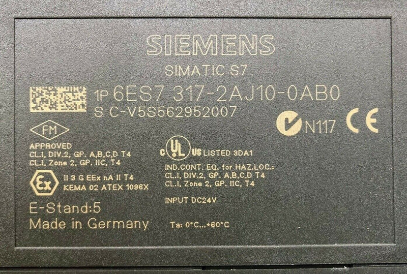 Siemens Simatic S7 6ES7 317-2AJ10-0AB0 E-Stand: 05