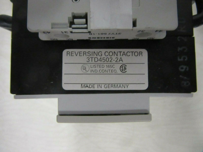 Siemens 3TF4522-0A Reversing Contactor 3TD4502-2A 18,5kW 220V