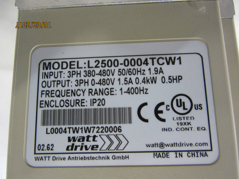wattdrive L2500-0004TCW1 FS20142-3,2-07 -used-