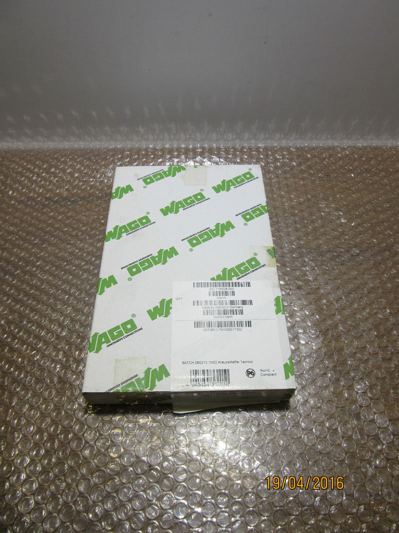 WAGO 231-118/026-000 | ungeöffnete Originalverpackung | Inhalt : 10 Stück
