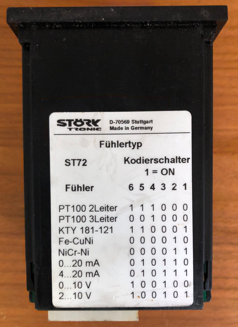 STÖRK STORK TRONIC ST72-31.02/ST723102 Temperaturregler