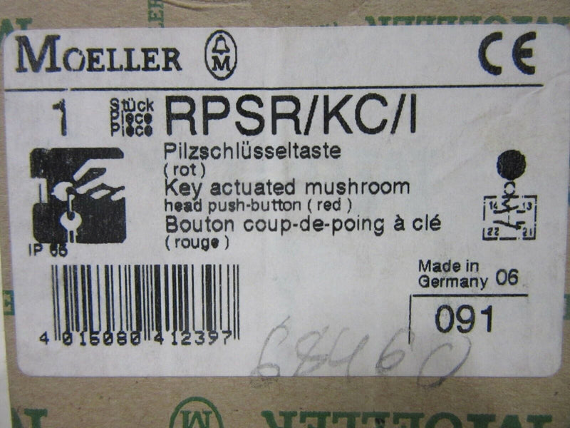 Moeller RPSR/KC/I Pilzschlüsseltaste (rot)
