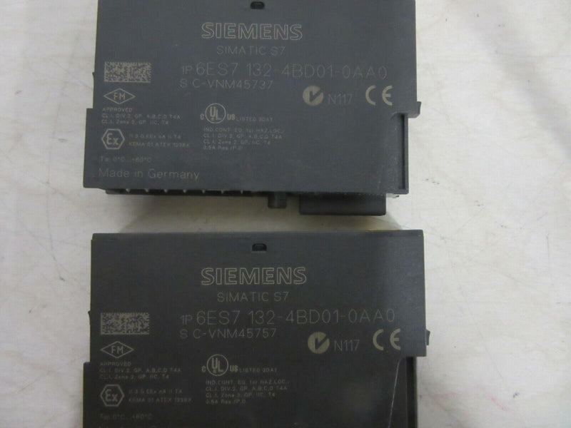 Siemens Simatic S7 6ES7: 2x 131-4BD01-0AA0 1x 138-4CA01-0AA0 2x 132-4BD01-0AA0