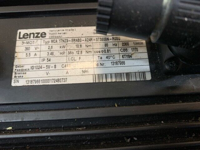 Lenze Servomotor MCA 1723-ERNBO-A24R-ST5S00N-R0SU unused