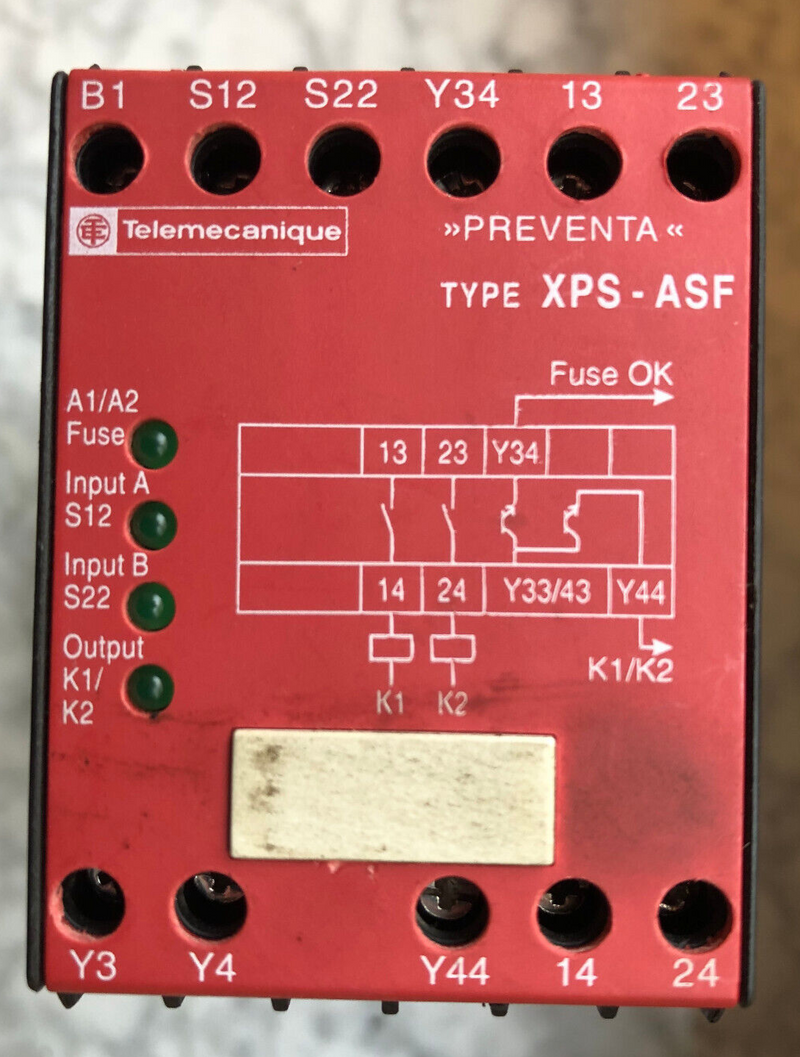 TELEMEMECANIQUE Preventa Type XPS-ASF Ref. XPSASF3742