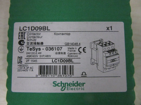 Schneider Electric LC1D09BL24V DC 2,4W 4kW/400V Schütz TeSys-036107