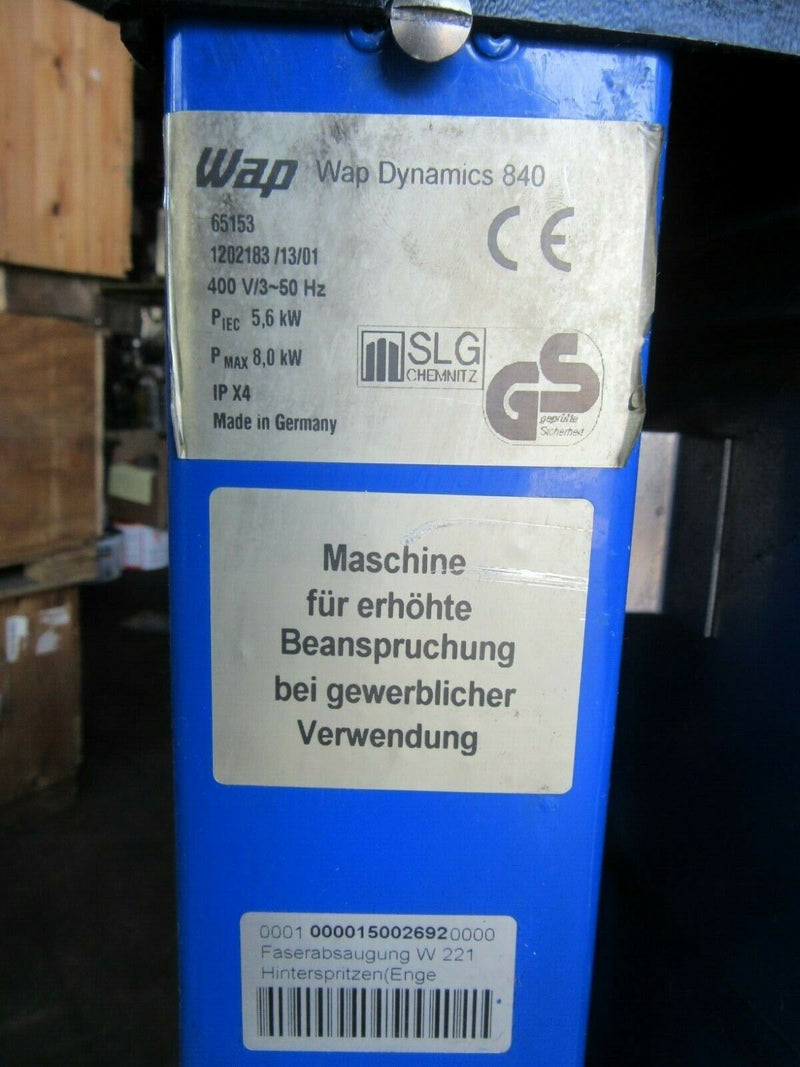 ALTO WAP Dynamics 840 Sicherheitssauger  Faserabsaugung W221 400V/3~50Hz IPx4