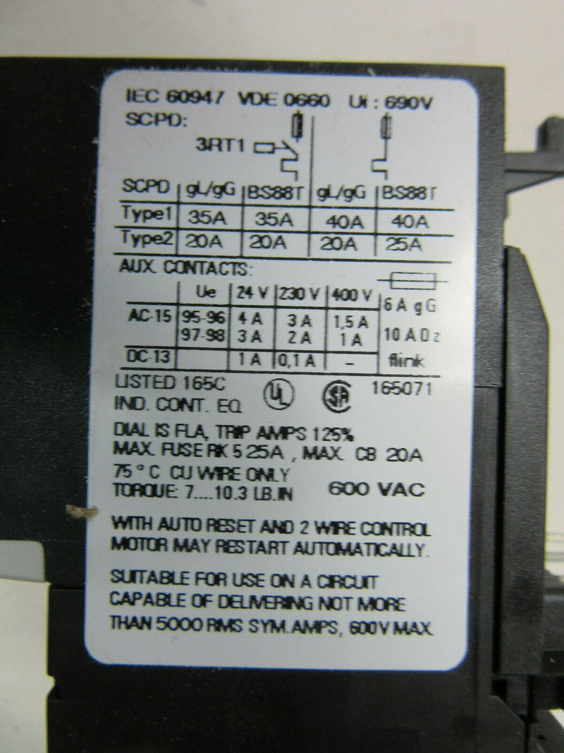 Siemens Überlastrelais 3RU1116-1GB0