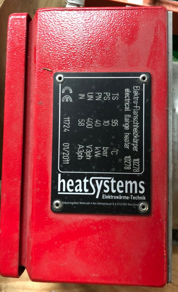 Elektrischer Flanschheizkörper heat Systems 40KW Art.-Nr. 10278