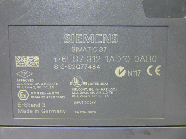 Siemens Simatic S7 6ES7 312-1AD10-0AB0