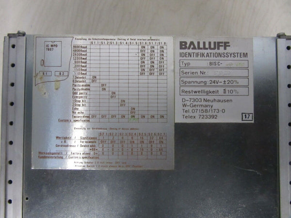 Balluff Identificationsystem BIS C-410
