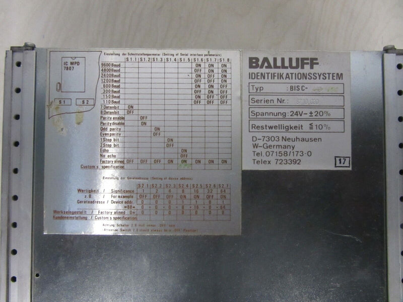 Balluff Identificationsystem BIS C-410