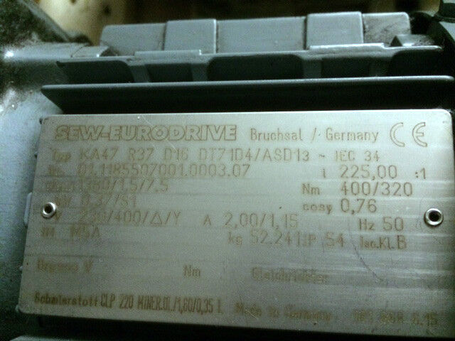 SEW Eurodrive KA47 R37 D16 D17 ID4 ASD13