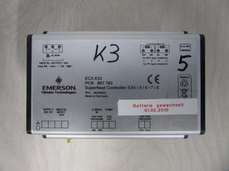 EMERSON EC3-X33 PCN 807783 ÜBERHITZUNGSREGLER