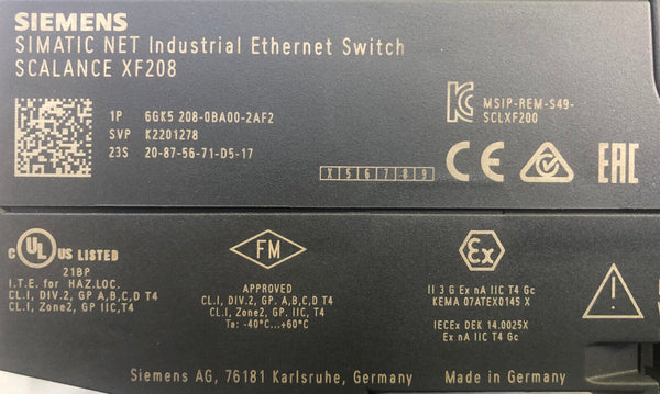 Siemens Scalance XF208 6GK5 208-0BA00-2AF2   -gebraucht, used-