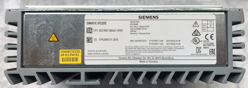 SIEMENS SIMATIC NANOBOX PC 6ES7647-8BA21-5RA1    -gebraucht-