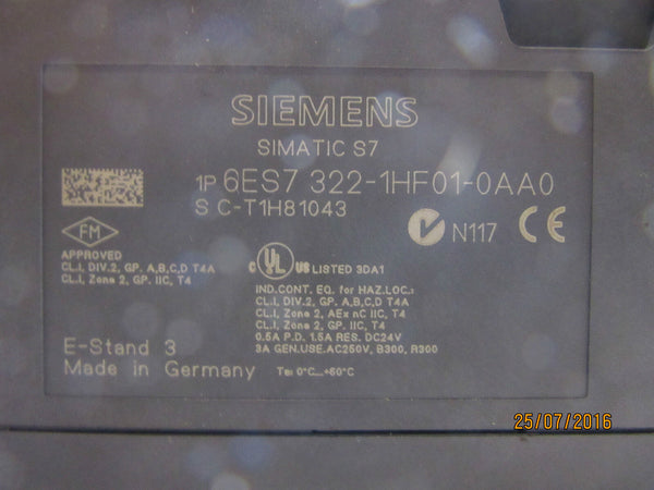 SIEMENS SIMATIC S7 6ES7 322-1HF01-0AA0 E-Stand: 3 - used -