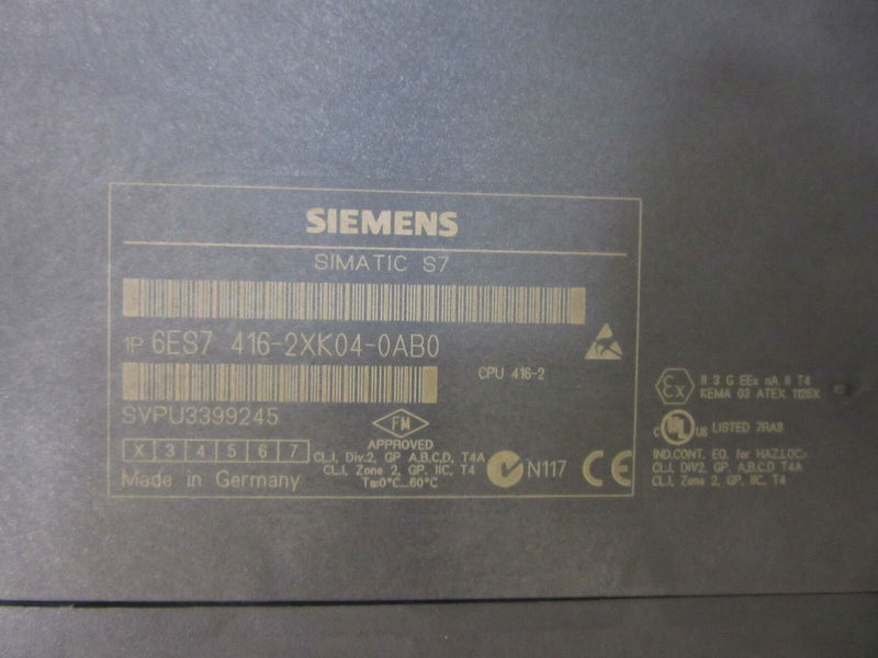 Siemens CPU 416-2 6ES7 416-2XK04-0AB0 Simatic S7 -used-