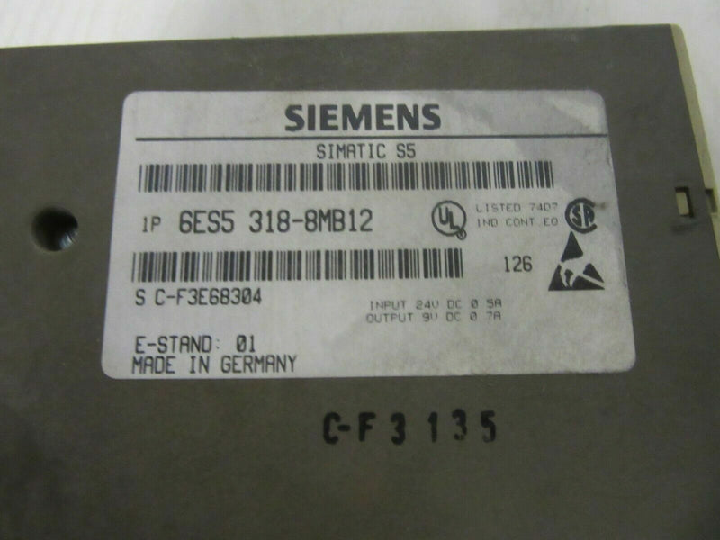 Siemens Simatic S5 6ES5 318-8MB12 E-Stand:01