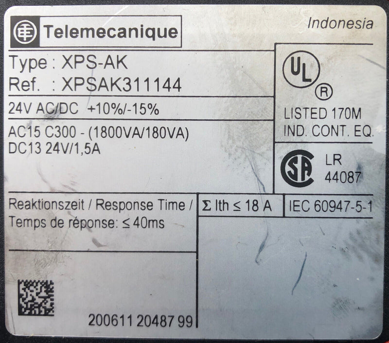 Telemecanique Preventa Sicherheitsrelais XPS-AK XPSAK311144  -gebraucht, used-