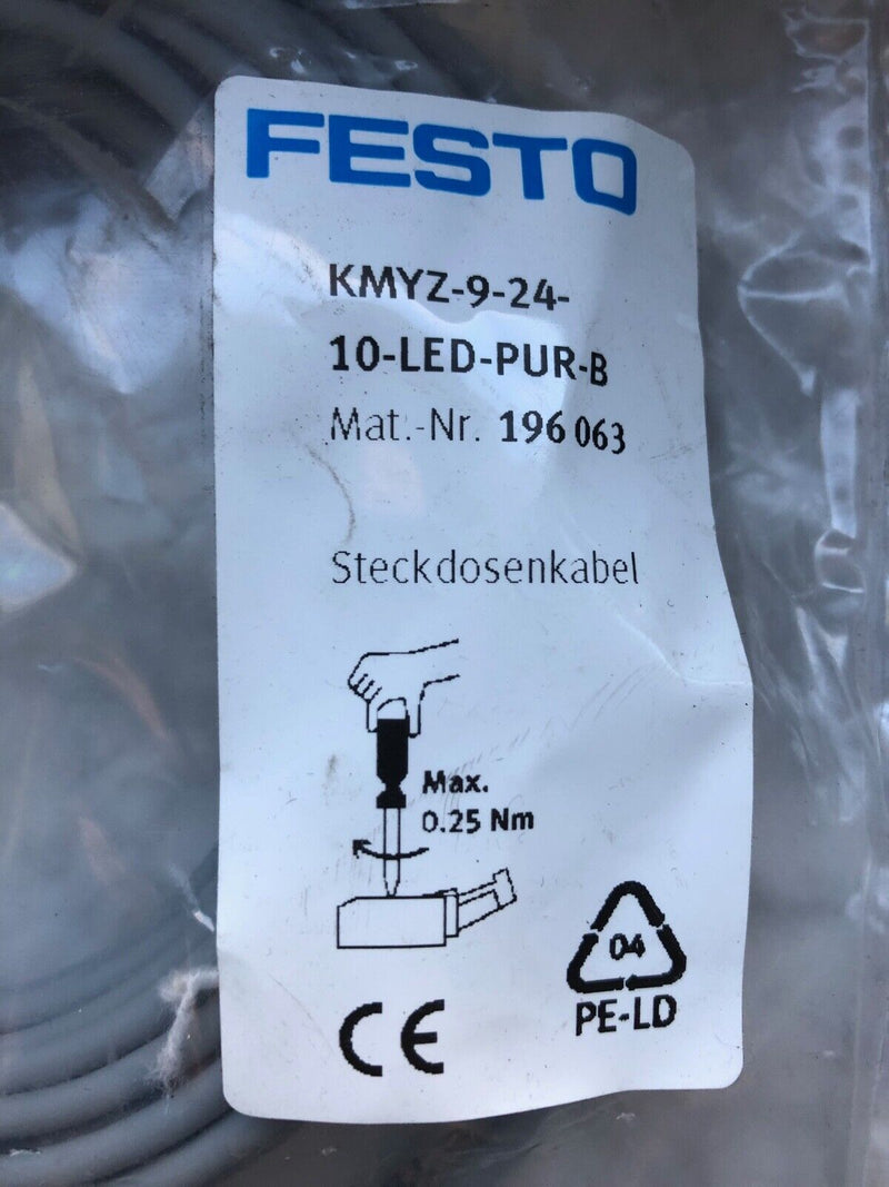 FESTO KMYZ-9-24-10-LED-PUR-B 1906063 Steckdosenkabel (2 Stück als Set)