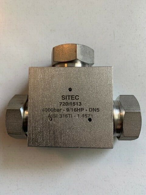 Sitec Fitting T-Stück, T 4000bar 9/16HP-DN5 Nr. 720.1513