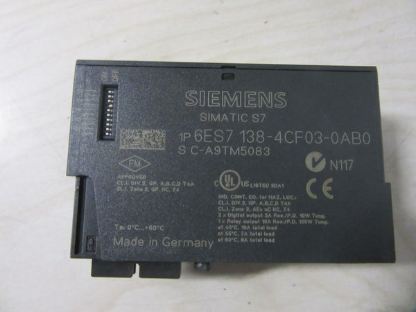 SIEMENS SIMATIC S7 6ES7 138-4CF03-0AB0 PROFlsafe