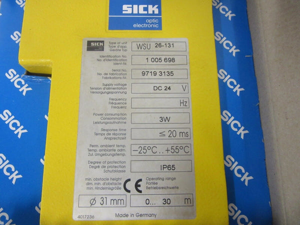 SICK WSU 26-131 1005698 24V DC  -unused-