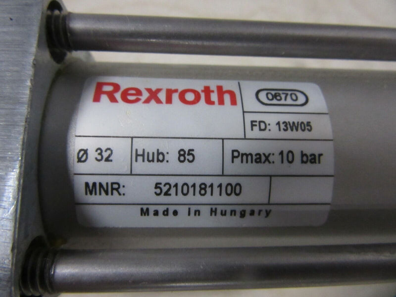 Rexroth MNR 5210181100 Pneumatikzylinder  Ø32 HUB 85 Pmax 10bar FD 13W05