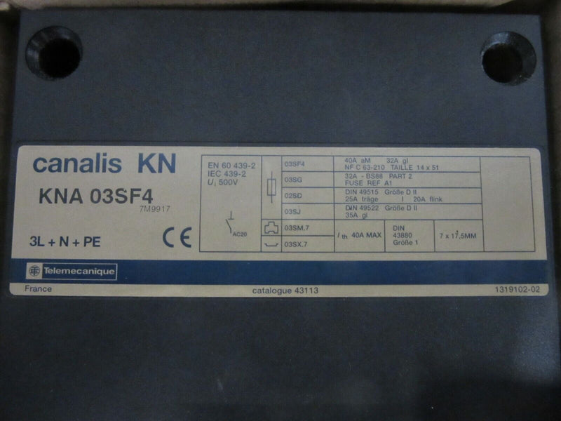 Telemecanique canalis KN KNA 03SF4 3L+N+PE