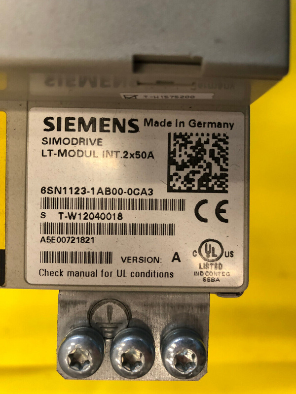 SIEMENS Simodrive 6SN1123-1AB00-0CA3 LT-Modul Int. 2x50A