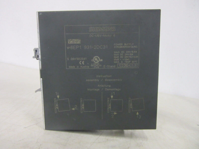 Siemens DC-USV-Modul 6 6EP1 931-2DC31 -used-