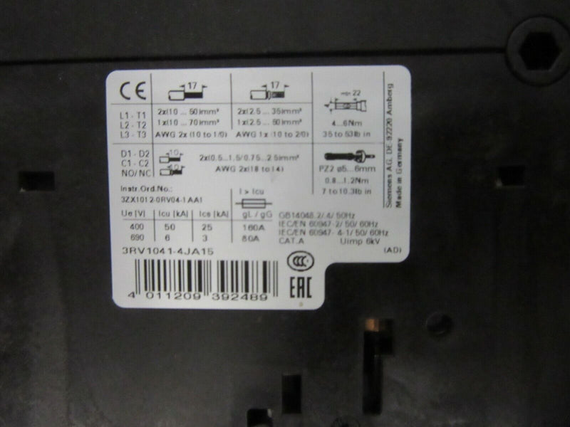 Siemens SIRIUS 3RV1041-4JA15  Leistungsschalter