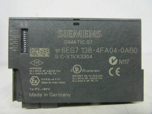 Siemens Simatic S7 6ES7 138-4FA04-0AB0 PROFIsafe