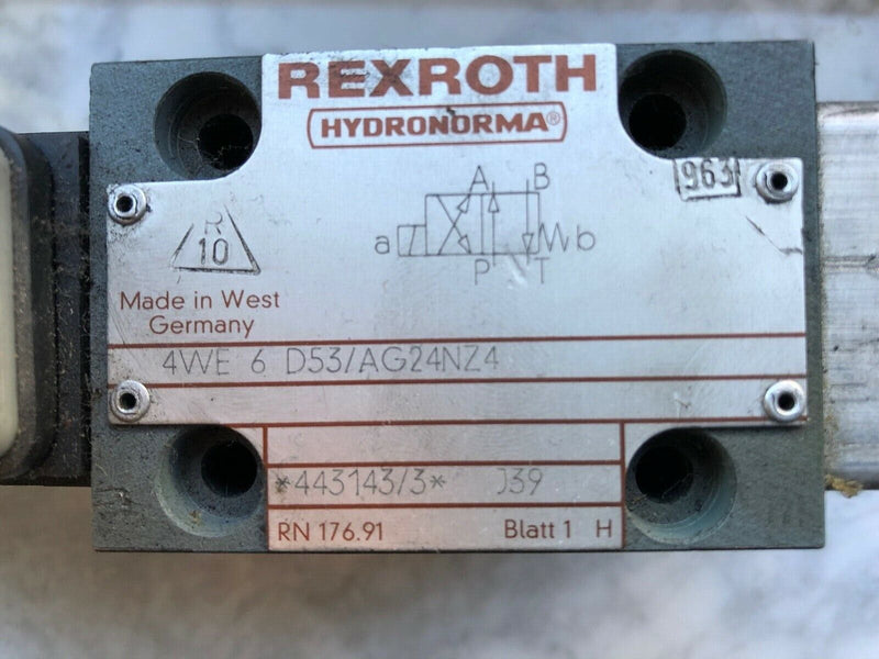 Rexroth Hydronorma 4 WE 6 D53/AG24NZ4 Hydraulikventil