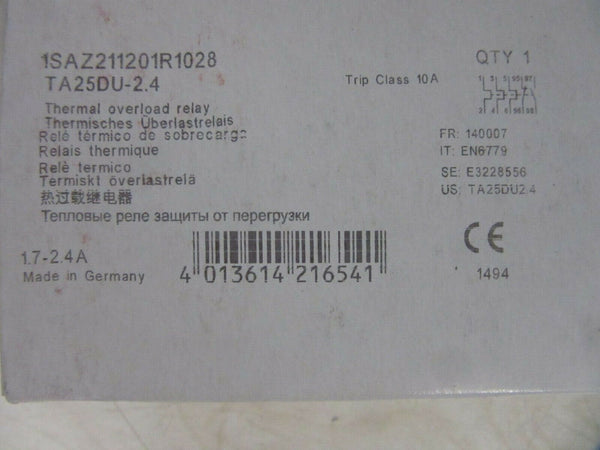 ABB TA25DU-2.4 Thermisches Überlastrelais 1SAZ211201R1028