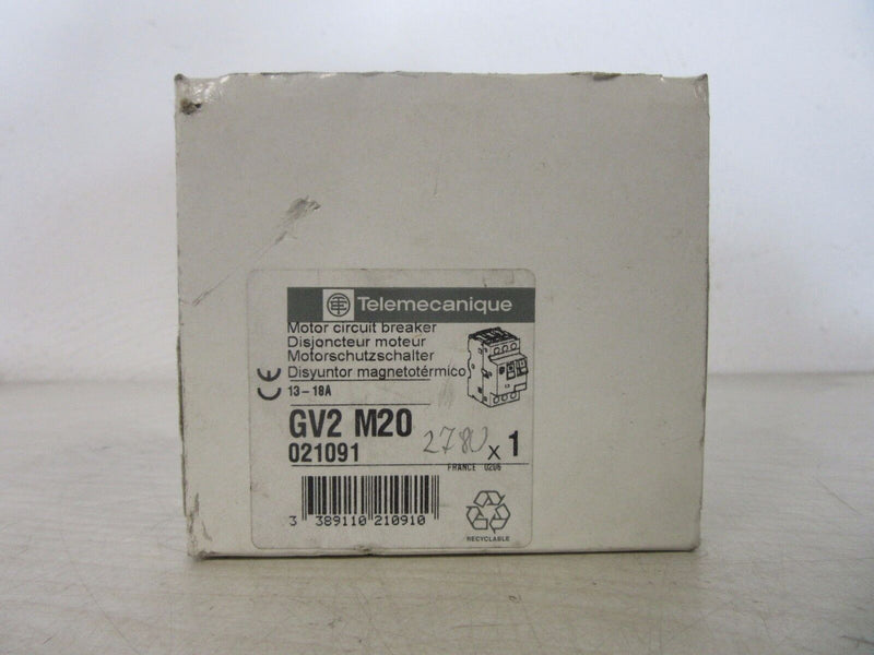Telemecanique GV2 M20 Motor Circuit Breaker -unused-