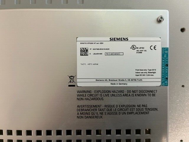 Siemens 6AV7466-8MA10-0AX0 SIMATIC IFP2200 unused