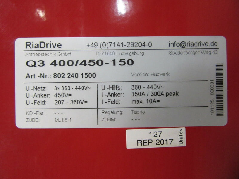 Riadrive RiaDrive Q3 400/450-150