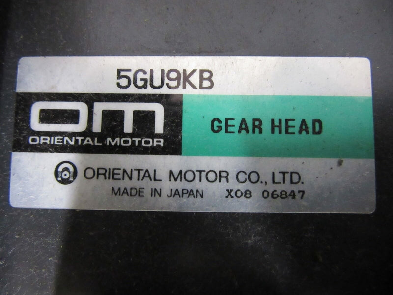 Oriental Motor 5GU9KB Gear Head 5IK60GU-UT2F Motor -unused-