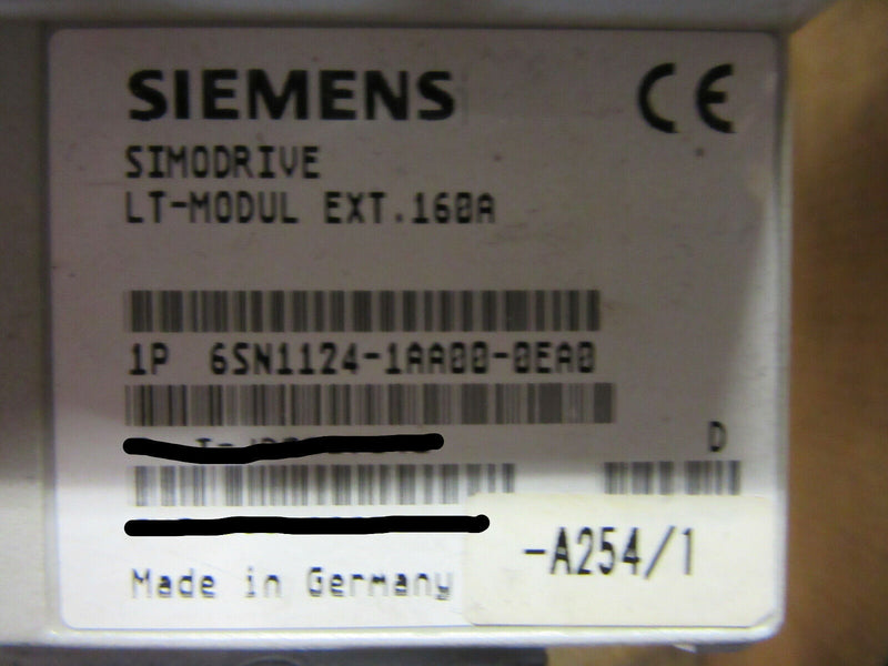 Siemens SIMODRIVE LT-Modul EXT. 160A SN1124-1AA00-0EA0 E-Stand D