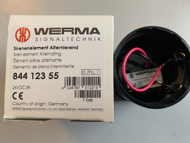 WERMA Sirenenelement Alternierend 844 123 55 24VDC Schwarz/Black